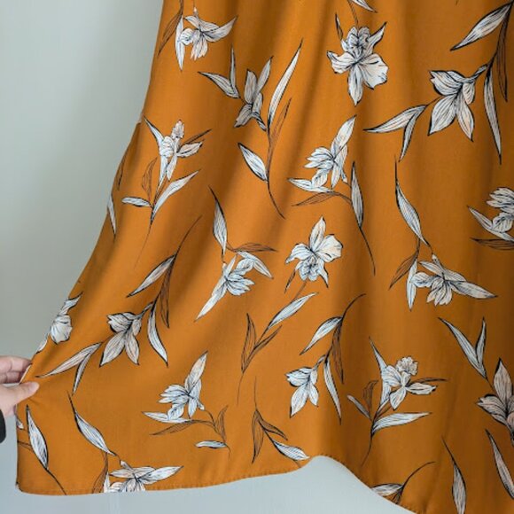A New Day Dark Gold Floral Shift Dress Size XXL - Picture 5 of 9